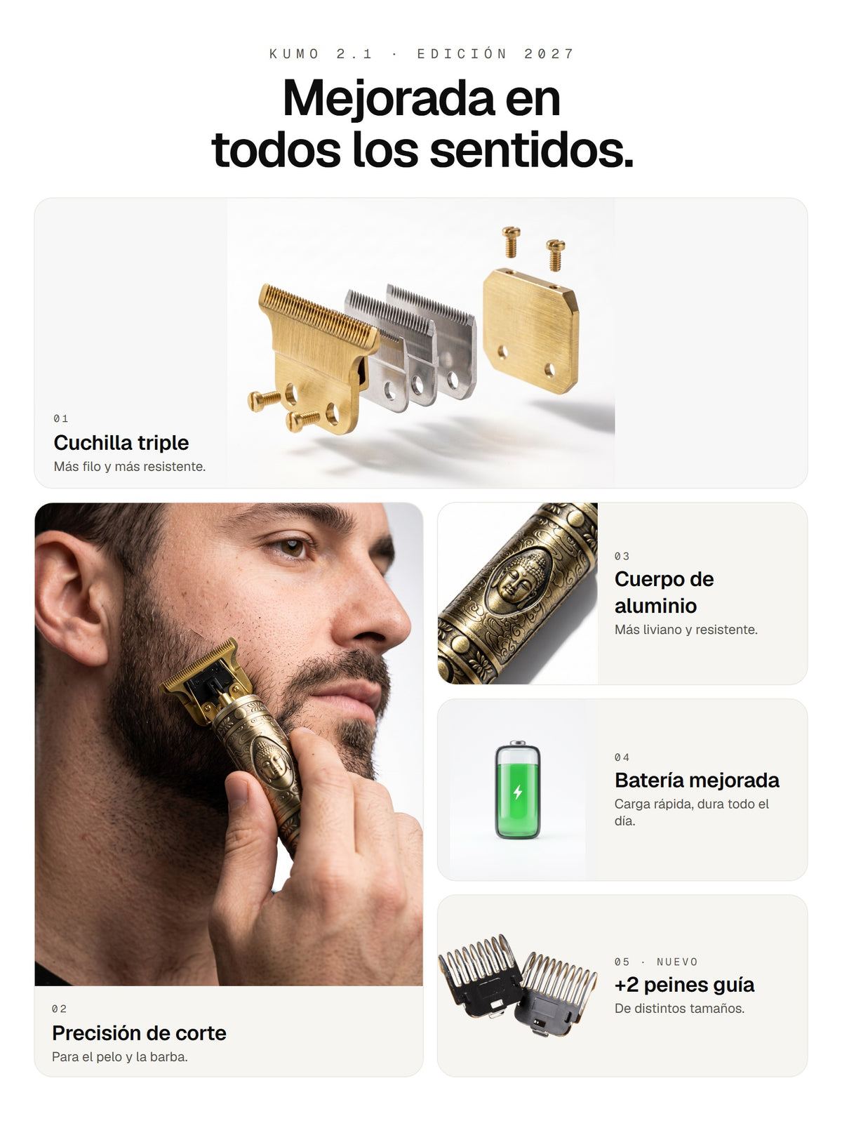 Goldbarber Afeitadora Viral - Versión 2027 - Compra 1 y Llévate 2 GRATIS 🎁
